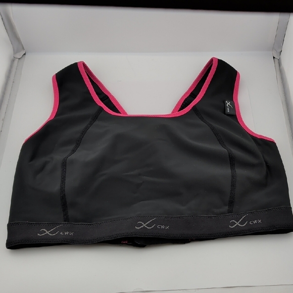 CW-X Other - CW-X Black Sports Bra with Pink Trim